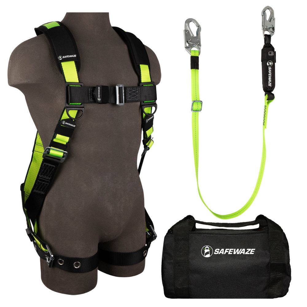 Safewaze 019-3027 PRO Bag Combo: FS185-S/M Harness, FS560-AJ Lanyard, FS8125 Bag, S/M