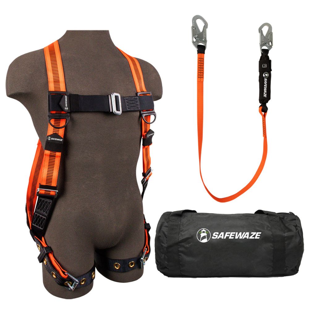 Safewaze 019-3034 V-Line Bag Combo: FS99185-E Harness, FS88560-E Lanyard, FS8150 Bag