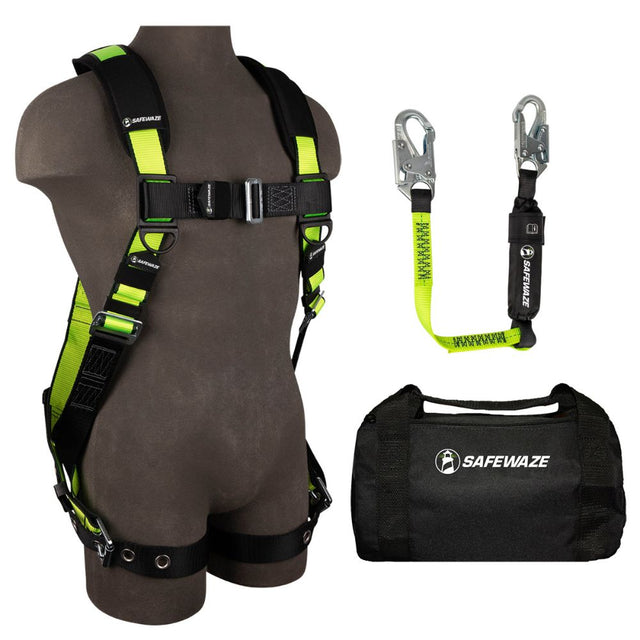 Safewaze 019-3056 PRO Bag Combo: FS185-L/XL Harness, FS560-3 Lanyard, FS8125 Bag, L/XL