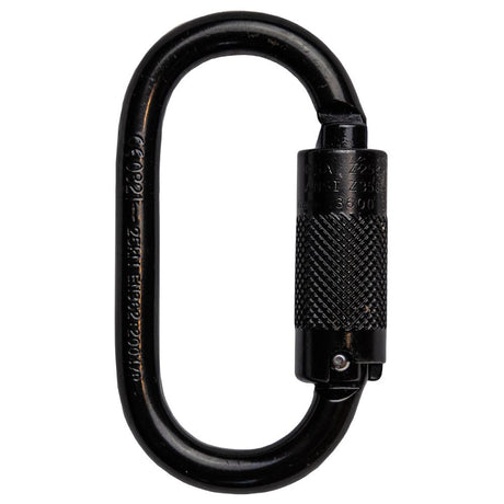 Safewaze 019-9002 Oval Steel Triple Lock Carabiner