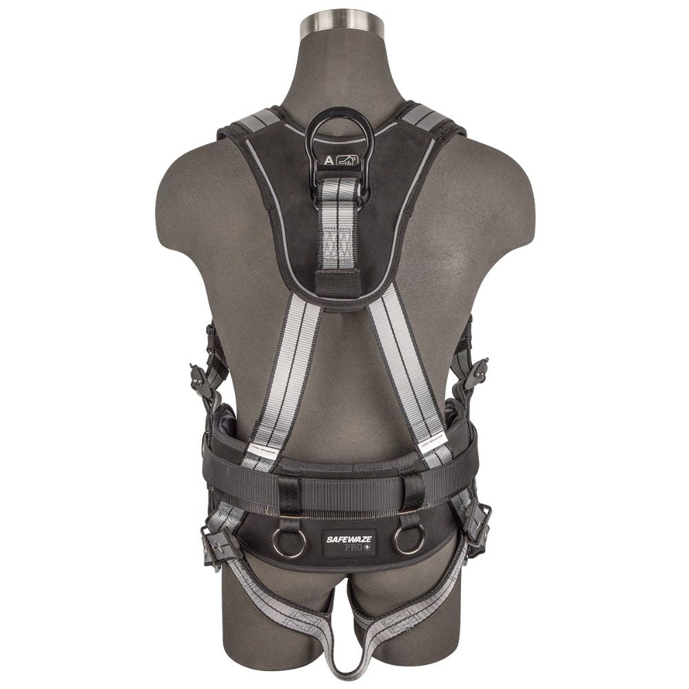 Safewaze 020-1182 PRO+ Slate Construction Harness: Alu 3D, Alu QC Chest, Alu FD, TB Legs, Medium - 2