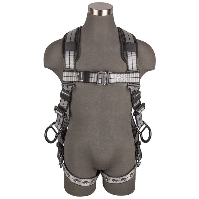 Safewaze 020-1204 PRO+ Slate Full Body Harness: Alu 3D, Alu QC Chest, TB Legs, XS