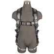 Safewaze 020-1214 PRO+ Slate Full Body Harness: Alu 1D, Alu QC Chest, Alu FD, TB Legs, Medium