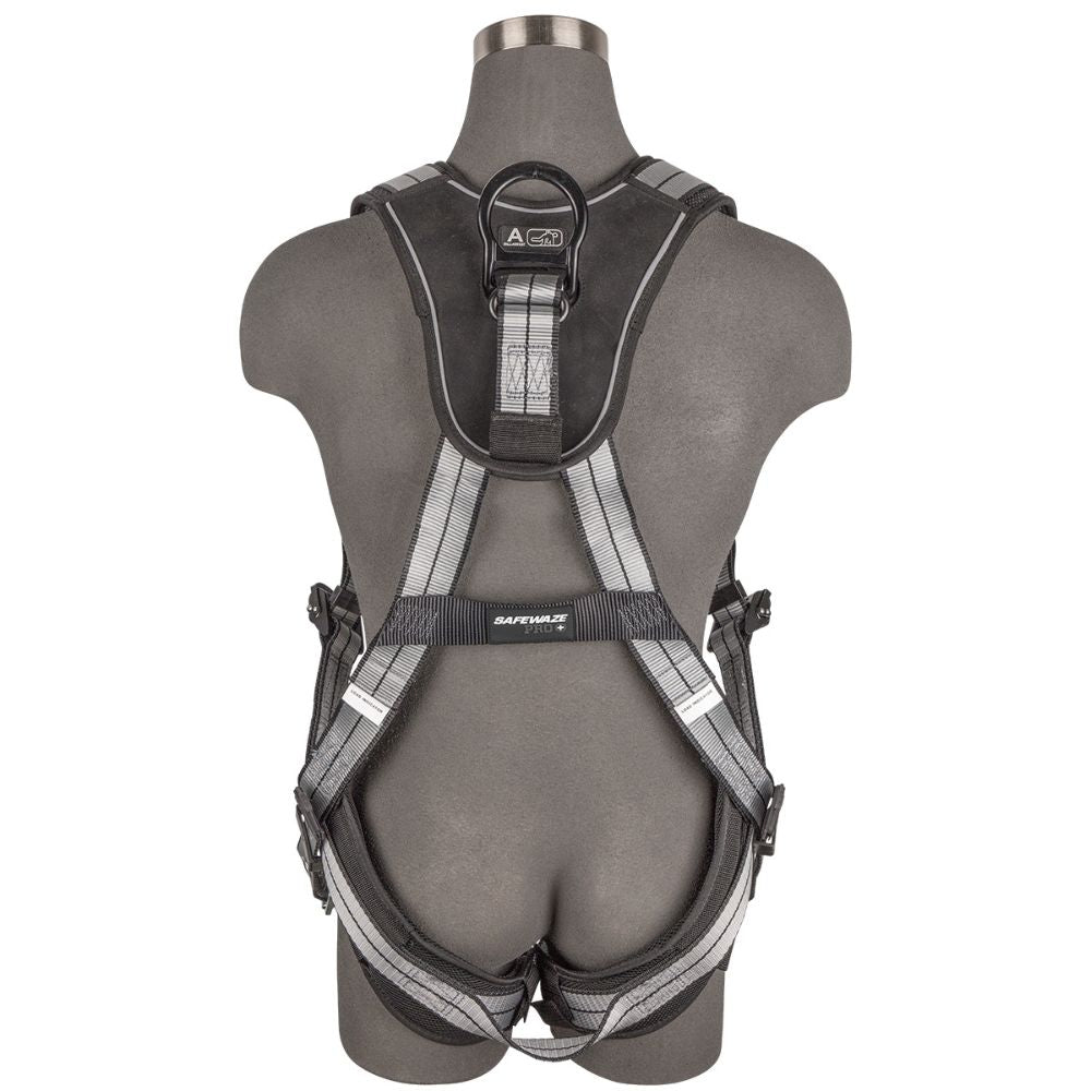 Safewaze 020-1216 PRO+ Slate Full Body Harness: Alu 1D, Alu QC Chest, Alu FD, TB Legs, XL - 2