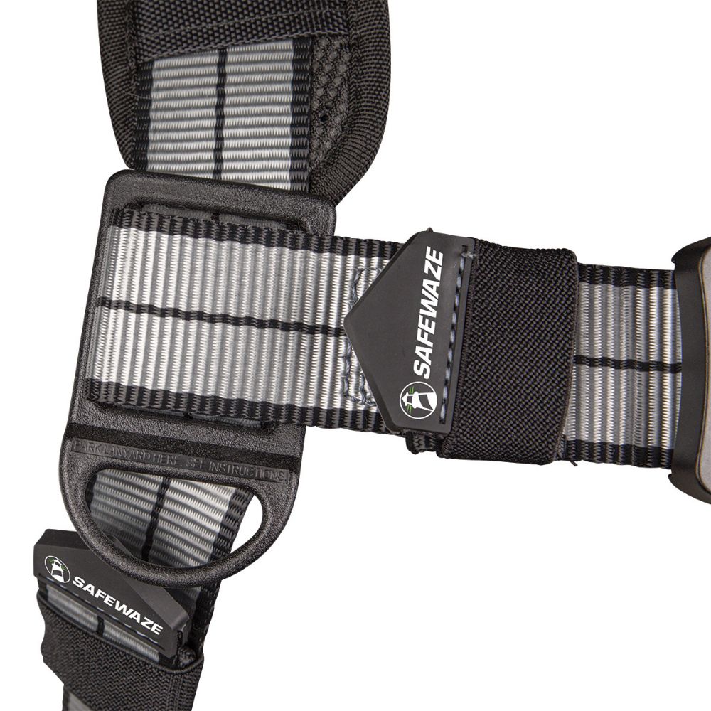 Safewaze 020-1220 PRO+ Slate Full Body Harness: Alu 1D, Alu QC Chest/Legs, XS - 4