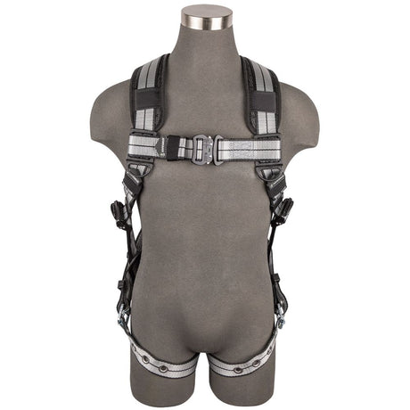 Safewaze 020-1229 PRO+ Slate Full Body Harness: Alu 1D, Alu QC Chest, TB Legs, Small