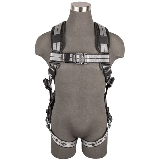 Safewaze 020-1231 PRO+ Slate Full Body Harness: Alu 1D, Alu QC Chest, TB Legs, Large