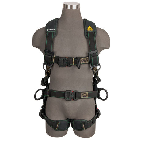 Safewaze 020-1250 Arc Flash Construction Harness: DE 3D, DE QC Chest, DE FD, DE QC Legs, XS