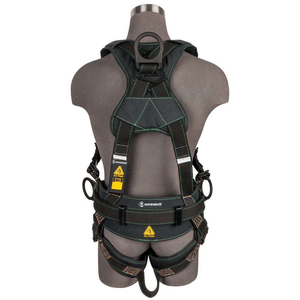 Safewaze 020-1251 Arc Flash Construction Harness: DE 3D, DE QC Chest, DE FD, DE QC Legs, Small - 2