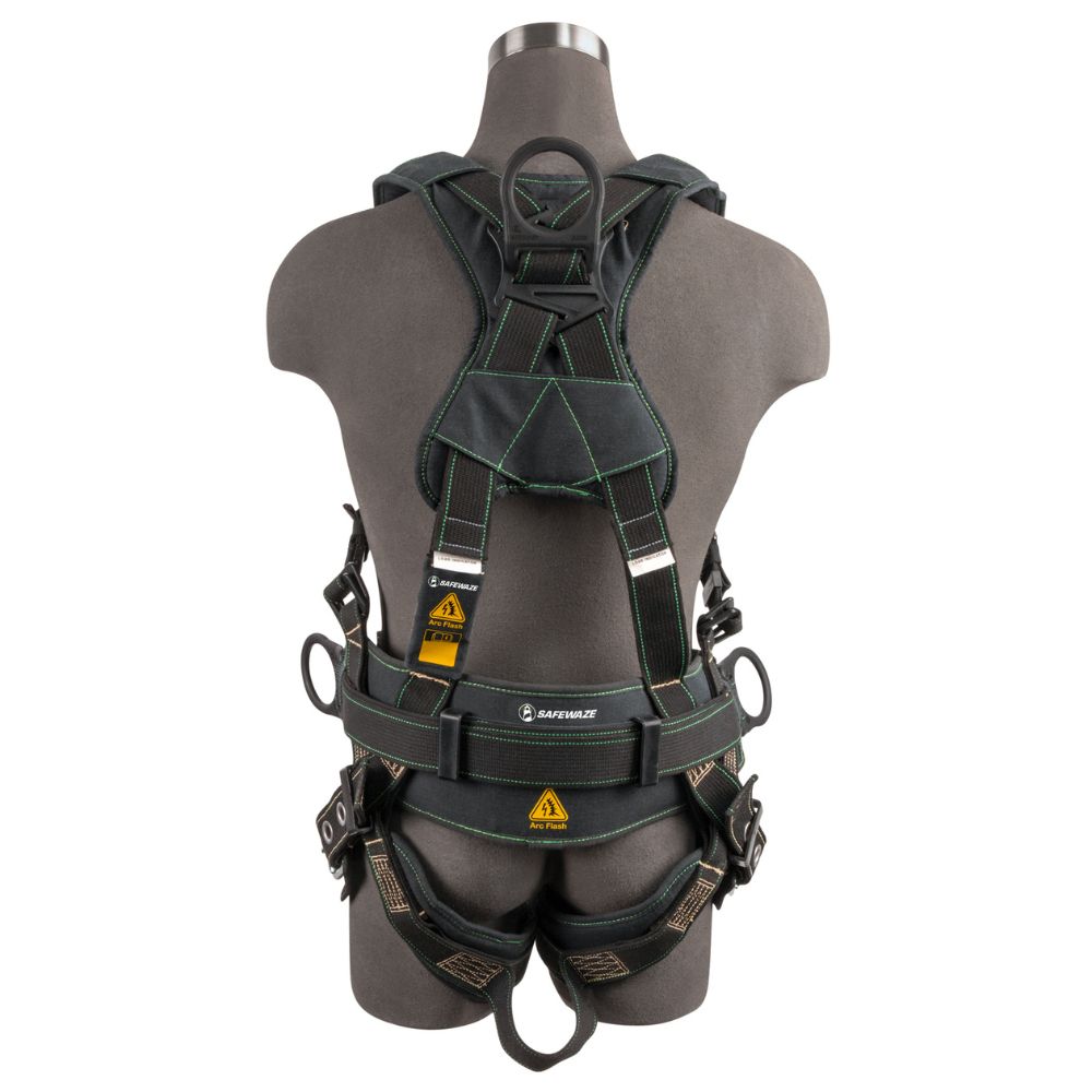 Safewaze 020-1258 Arc Flash Construction Harness: DE 3D, DE QC Chest, TB Legs, XS - 2