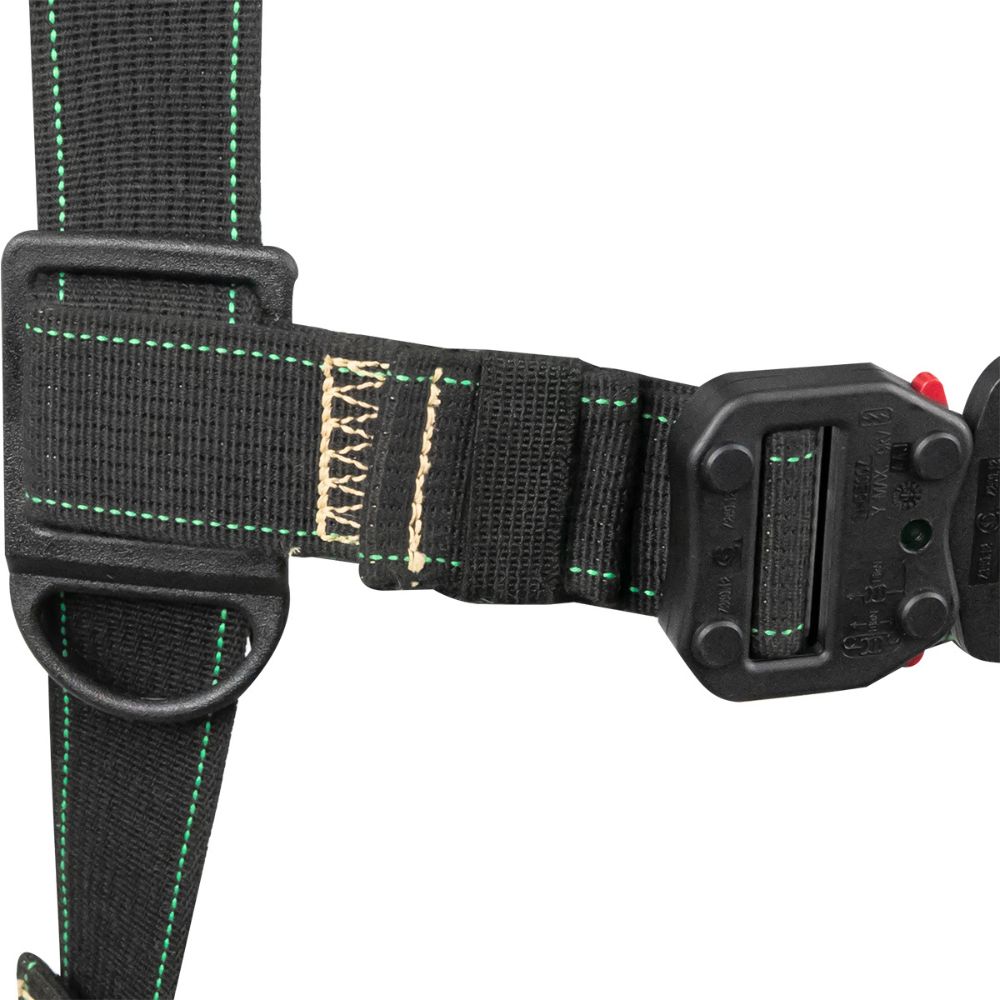 Safewaze 020-1259 Arc Flash Construction Harness: DE 3D, DE QC Chest, TB Legs, Small - 6