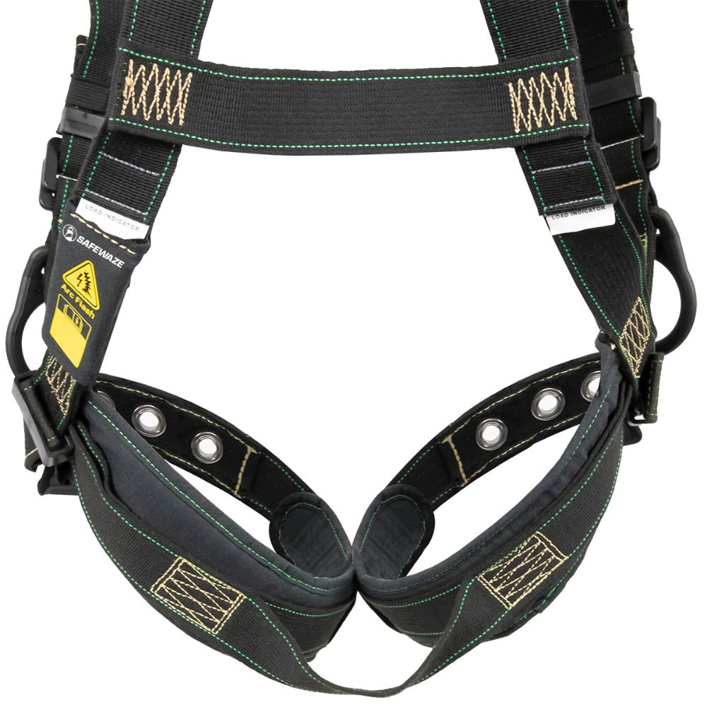 Safewaze 020-1266 Arc Flash Full Body Harness: DE 3D, DE QC Chest, DE FD, TB Legs, XS - 6