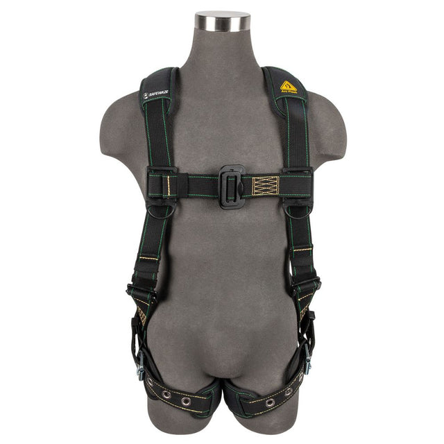 Safewaze 020-1283 Arc Flash Full Body Harness: DE 1D, DE MB Chest, TB Legs, Small