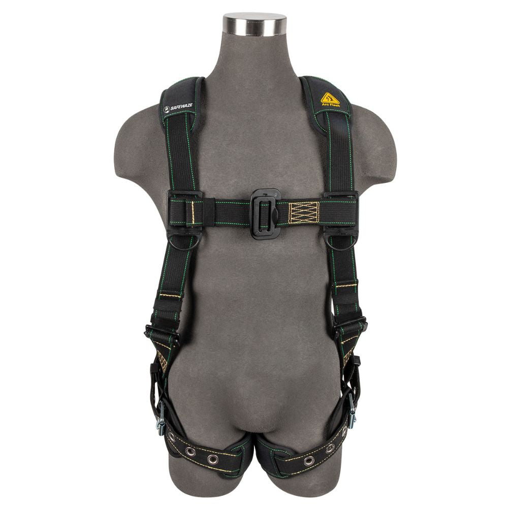 Safewaze 020-1286 Arc Flash Full Body Harness: DE 1D, DE MB Chest, TB Legs, XL