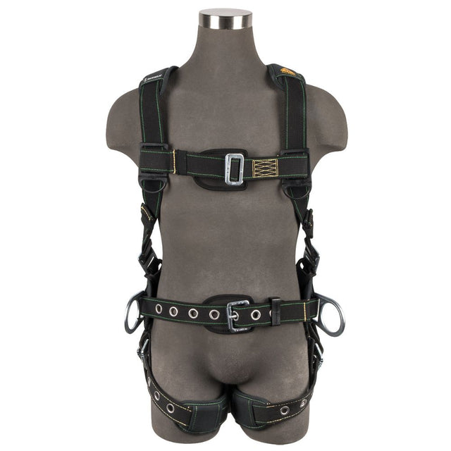 Safewaze 020-1344 Arc Flash Construction Harness: 3D, MB Chest, TB Legs, XS