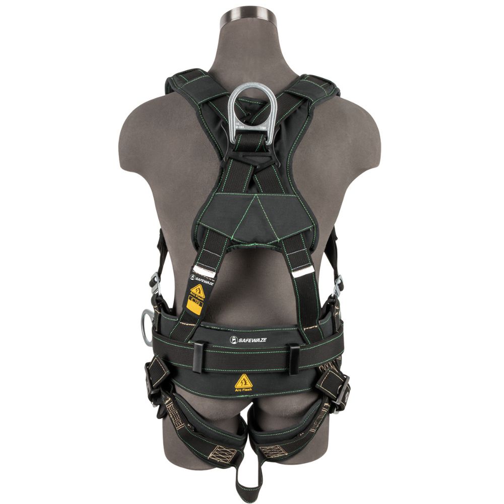 Safewaze 020-1344 Arc Flash Construction Harness: 3D, MB Chest, TB Legs, XS - 2