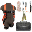 Safewaze 020-3063 V-Line Bag Roof Kit: FS99280-E Harness, 018-7003 VLL, FS88560-E3 Lanyard, FS870 Anchor, FS8175 Bag