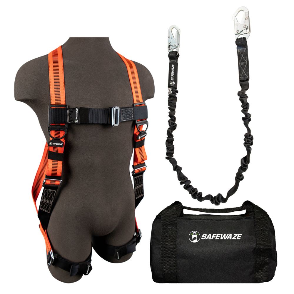 Safewaze 020-3129 V-Line Bag Combo: FS99280-E Harness, FS88580 Lanyard, FS8125 Bag