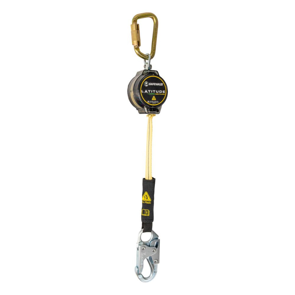 Safewaze 020-5200 Latitude Pro Arc Flash 7' Single Web SRL: Carabiner, Snap Hook