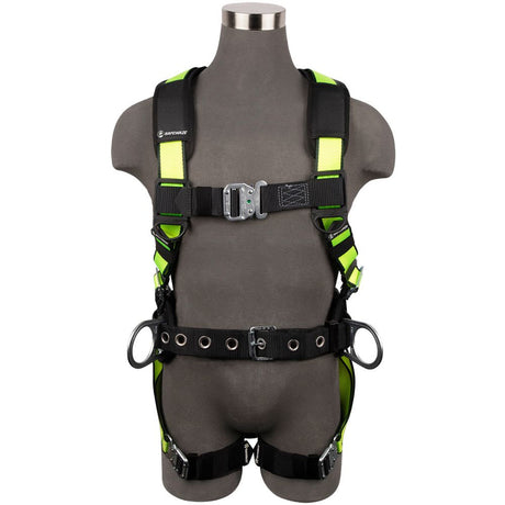 Safewaze 021-1455 PRO Construction Harness: 3D, QC Chest/Legs, 3X