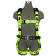 Safewaze 021-1810 Reflective Full Body Harness: 1D, MB Chest, TB legs, Mining Belt, Small