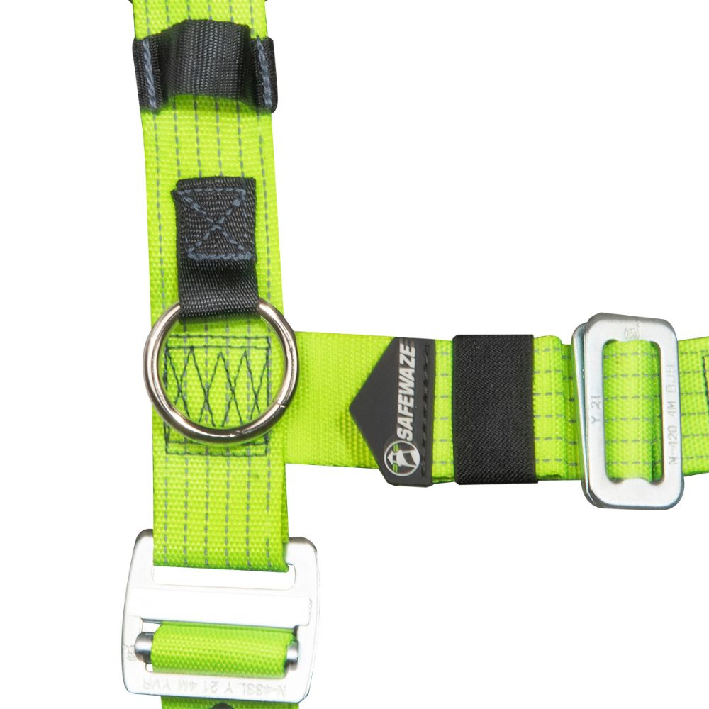 Safewaze 021-1810 Reflective Full Body Harness: 1D, MB Chest, TB legs, Mining Belt, Small - 4