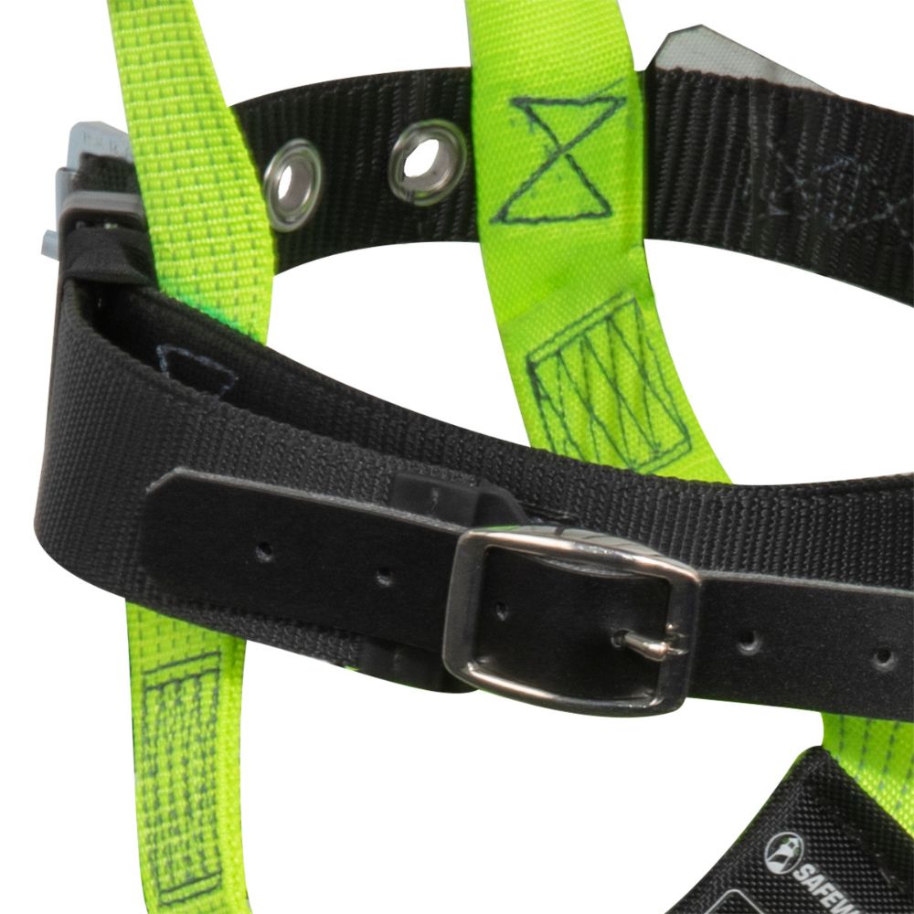 Safewaze 021-1810 Reflective Full Body Harness: 1D, MB Chest, TB legs, Mining Belt, Small - 8