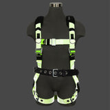 Safewaze 021-1810 Reflective Full Body Harness: 1D, MB Chest, TB legs, Mining Belt, Small - 9