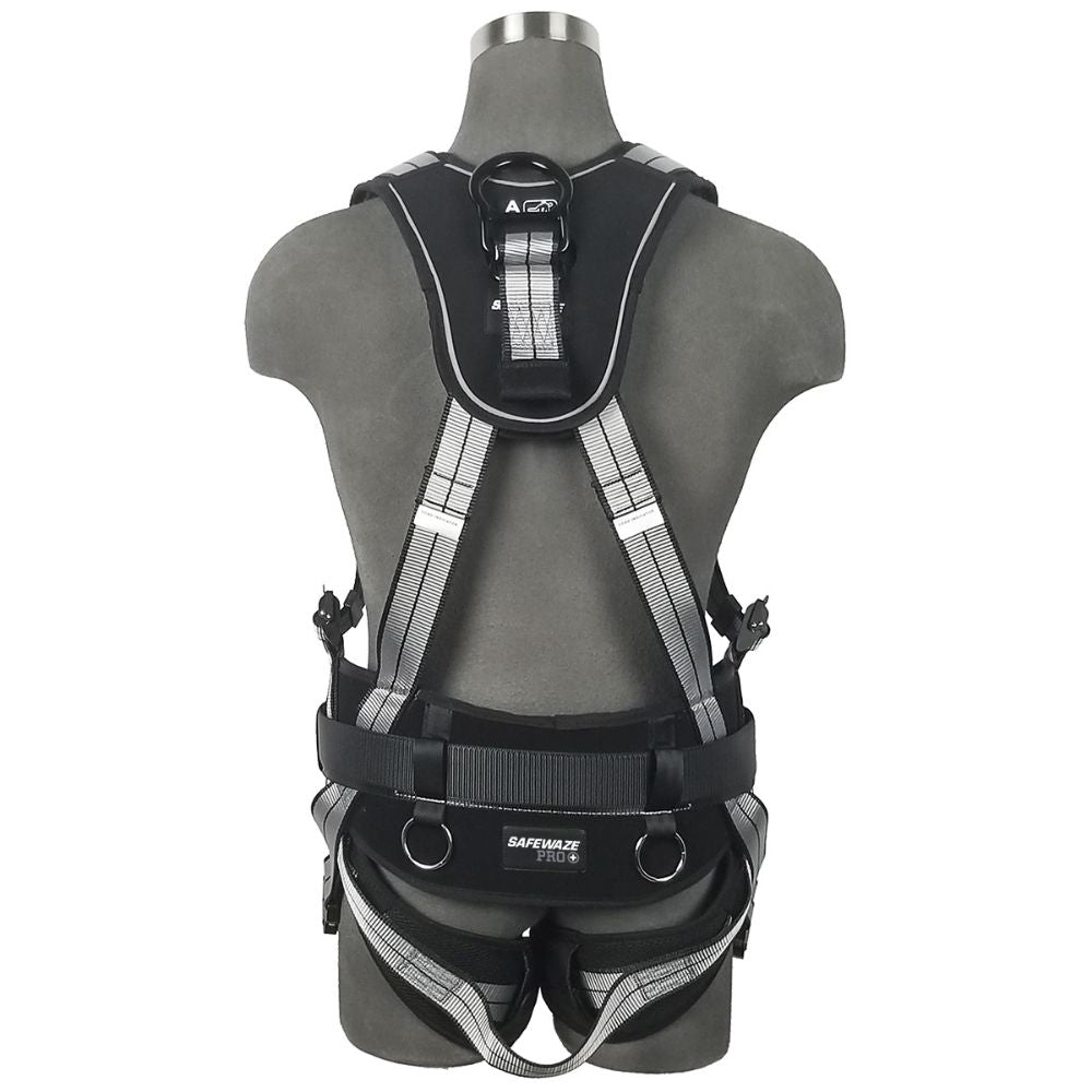 Safewaze 021-1818 PRO+ Slate Construction Harness: Alu 3D, Alu QC Chest/Legs, Small - 2