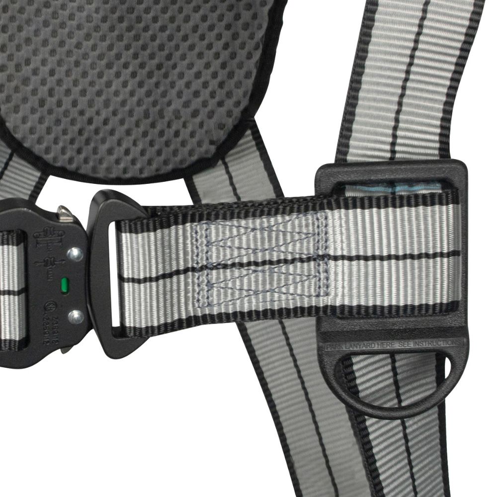 Safewaze 021-1818 PRO+ Slate Construction Harness: Alu 3D, Alu QC Chest/Legs, Small - 5