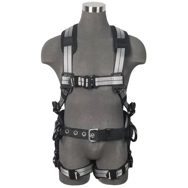 Safewaze 021-1823 PRO+ Slate Construction Harness: Alu 3D, Alu QC Chest/Legs, 3X