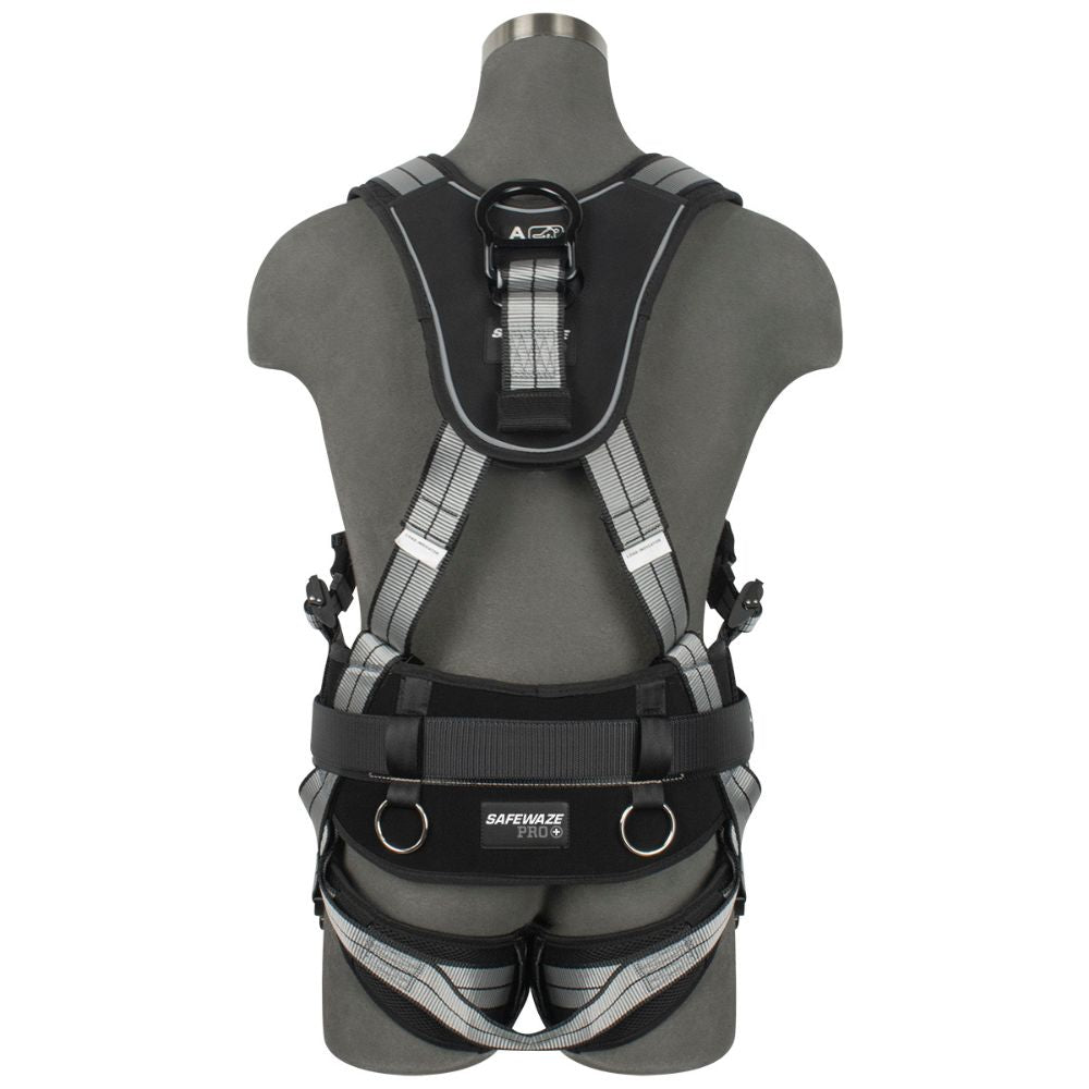 Safewaze 021-1827 PRO+ Slate Construction Harness: Alu 3D, Alu QC Chest, Alu FD, Alu QC Legs, Medium - 2