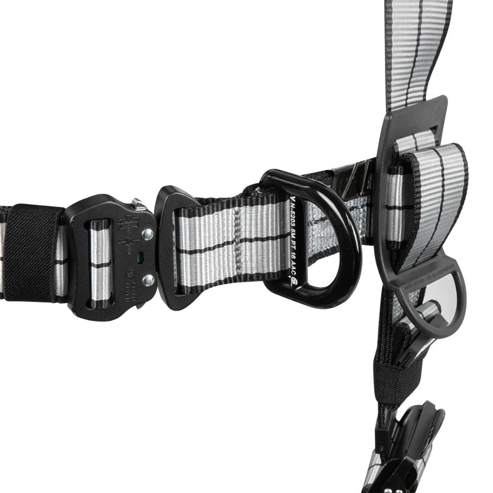 Safewaze 021-1828 PRO+ Slate Construction Harness: Alu 3D, Alu QC Chest, Alu FD, Alu QC Legs, Large - 3