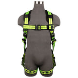 Safewaze FS-FLEX185-2X PRO+ Full Body Harness: 1D, QC Chest, TB Legs, 2X