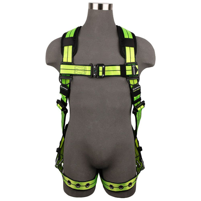 Safewaze FS-FLEX185-2X PRO+ Full Body Harness: 1D, QC Chest, TB Legs, 2X