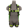 Safewaze FS-FLEX280-2X PRO+ Full Body Harness: 1D, QC Chest/Legs, 2X