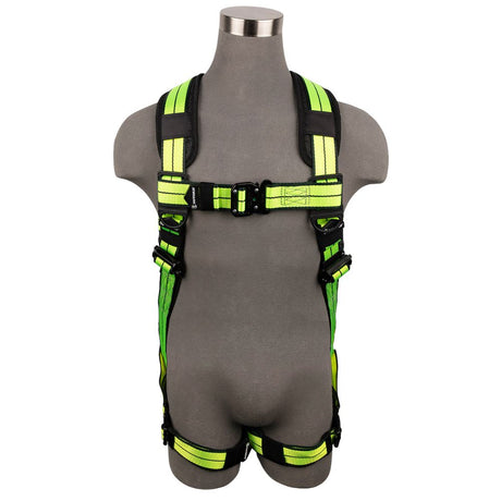 Safewaze FS-FLEX280-L/XL Pro+ Full Body Harness: 1D, QC Chest, QC Legs
