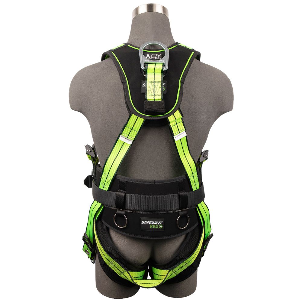 Safewaze FS-FLEX360-2X PRO+ Construction Harness: 3D, QC Chest, TB Legs, 2X - 4