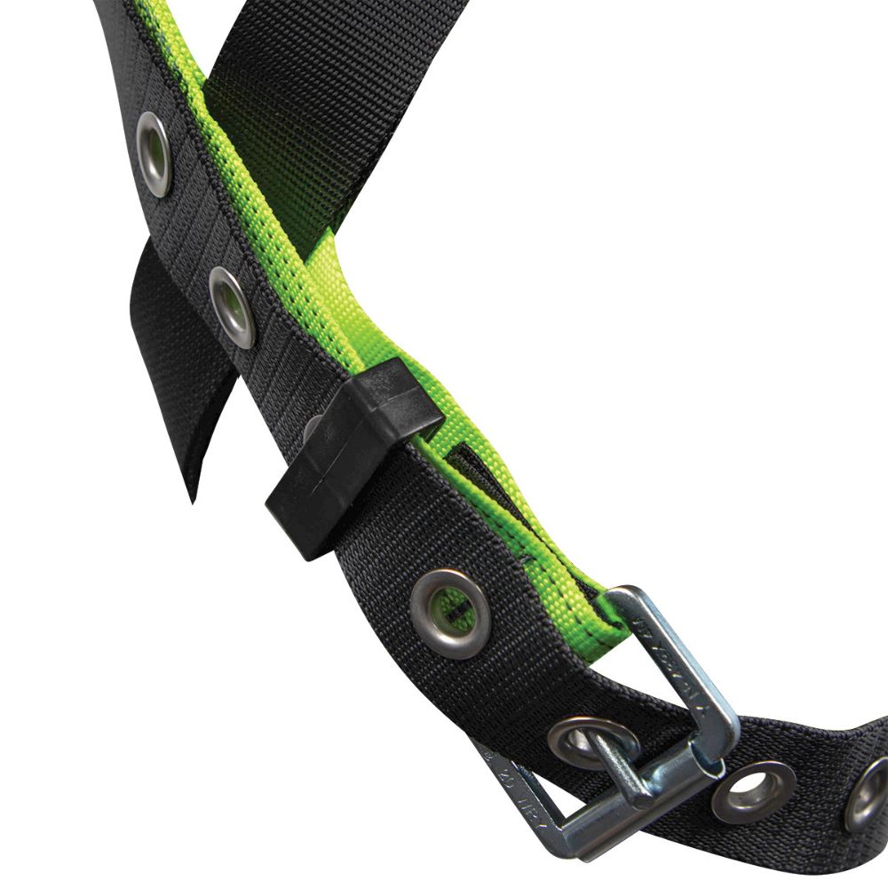 Safewaze FS-HIVIS185-2X Reflective Full Body Harness: 1D, MB Chest, TB Legs, 2X - 6