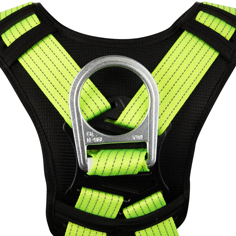 Safewaze FS-HIVIS185-2X Reflective Full Body Harness: 1D, MB Chest, TB Legs, 2X - 8