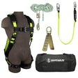 Safewaze FS124-2X PRO Bag Roof Kit: FS185-2X Harness, FS700-50GA VLL, FS560 Lanyard, FS870 Anchor, FS8150 Bag, 2X