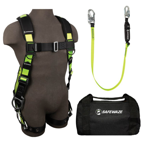 Safewaze FS128-2X PRO Bag Combo: FS285-2X Harness, FS560 Lanyard, FS8125 Bag, 2X