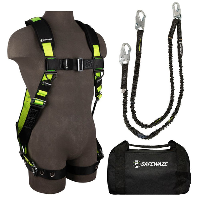 Safewaze FS133-DL-S/M PRO Bag Combo: FS185-S/M Harness, FS581 Lanyard, FS8125 Bag, S/M