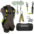 Safewaze FS137-2X PRO Bag Roof Kit: FS185-2X Harness, FS700-50 VLL, FS1118-DC Grab, FS560-3 Lanyard, FS870 Anchor, FS8150 Bag, 2X