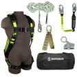 Safewaze FS137-2X PRO Bag Roof Kit: FS185-2X Harness, FS700-50 VLL, FS1118-DC Grab, FS560-3 Lanyard, FS870 Anchor, FS8150 Bag, 2X