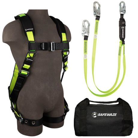 Safewaze FS141-D-L/XL PRO Bag Combo: FS185-L/XL Harness, FS561 Lanyard, FS8125 Bag, L/XL