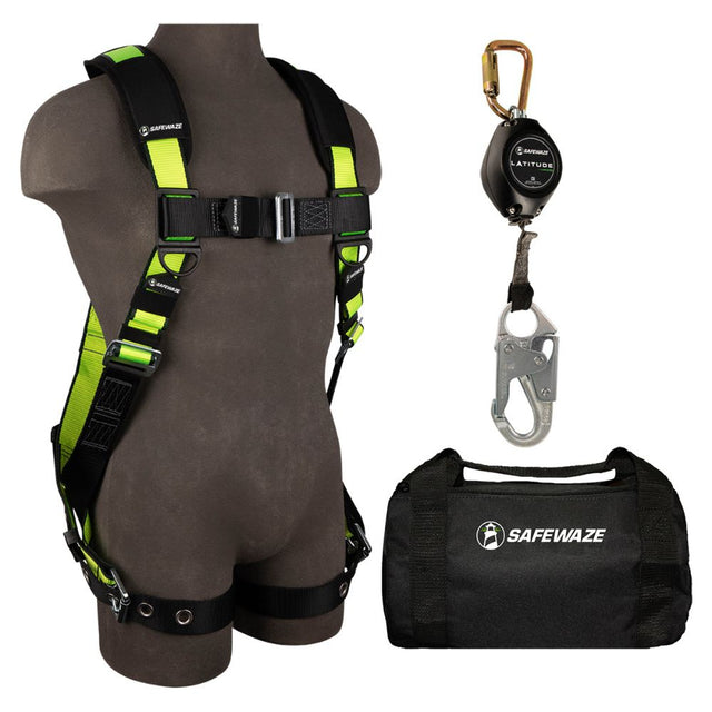 Safewaze FS146-2X PRO Bag Combo:  FS185-2X Harness, FS-FSP1407-W SRL, FS8125 Bag, 2X