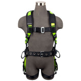 Safewaze FS160-2X PRO Construction Harness: 3D, MB Chest, TB Legs, 2X