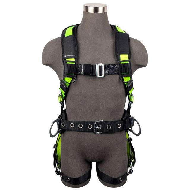 Safewaze FS160-3X PRO Construction Harness: 3D, MB Chest, TB Legs, 3X