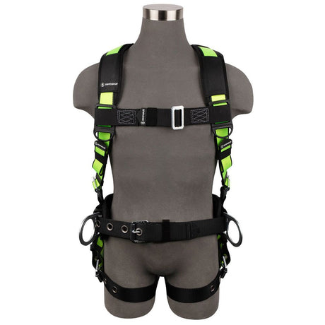 Safewaze FS170-2X PRO Construction Harness: 3D, MB Chest, TB Legs, 2X